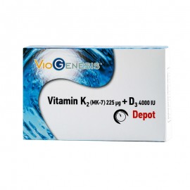 Βιταμίνες K2 225 μg D3 4000 IU Vitamins K2 (MK-7) D3 Depot VioGenesis 60 caps